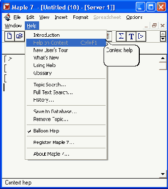 ���� Help ���������� ������� Maple 
