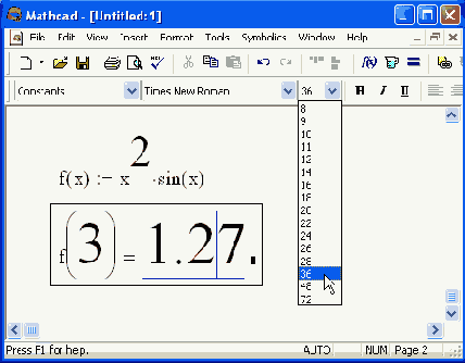 Изменение шрифта элементов формулы, выполненных в стиле констант