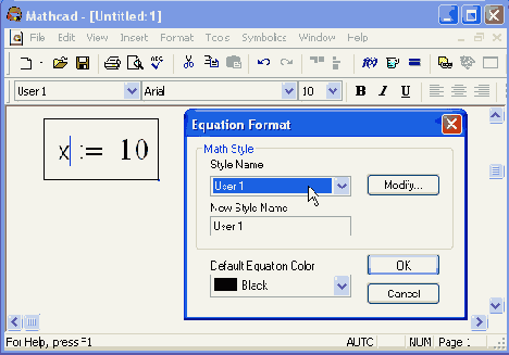 Изменение стиля переменной