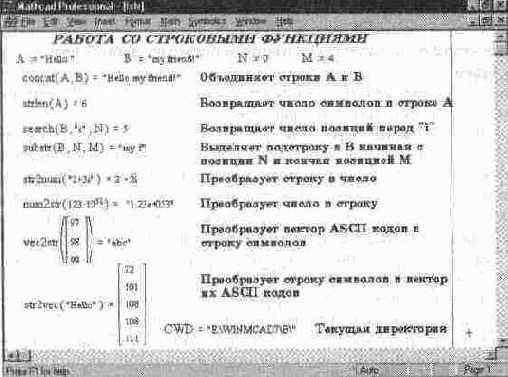 Примеры применения строковых функций