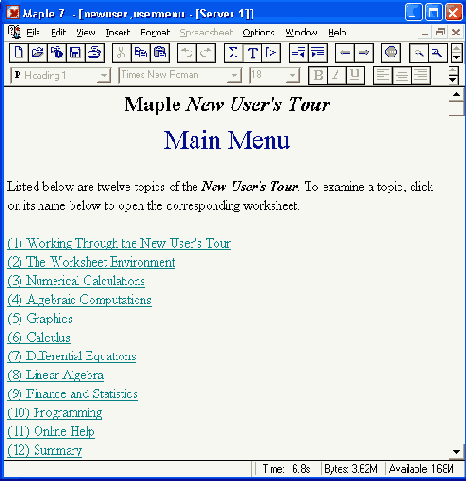 � ��������������� �������� ������� Maple, 