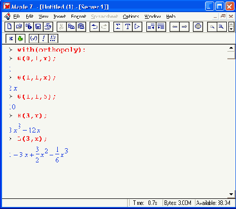 ����� ������������� ����������� orthopoly