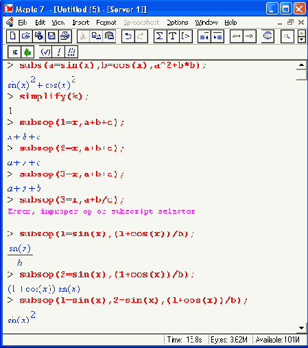 ����������� � ������� ������� subs � subsop