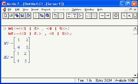 ������� ��������� �������� � ����������� ������ LinearAlgebra