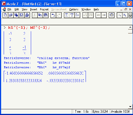 ������� ��������� �������� � ����������� ������ LinearAlgebra