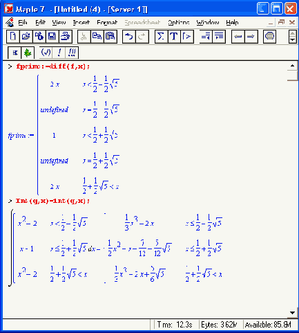 ������ � ��������� piecewise