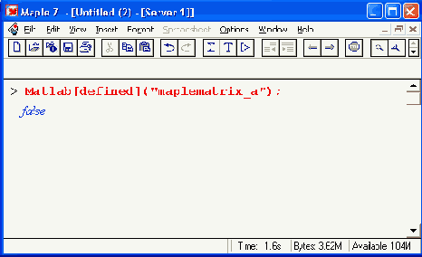 ������� ��������� �������� ������ ���������� Matlab