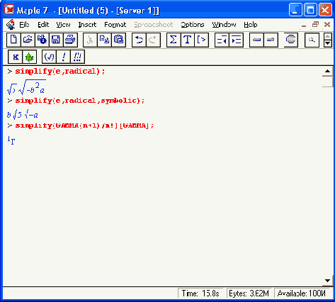 �������� ������� simplify ����������� ������� 