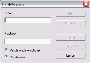 ���� ������ � ������ Find/Replace