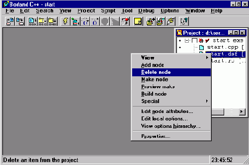 ����������������. Borland C++ 5.02 ���������������� �������� ����.