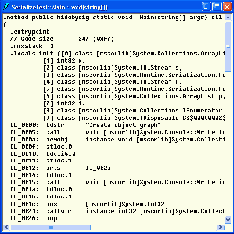 ILDASM — дисассемблер промежуточного языка Microsoft