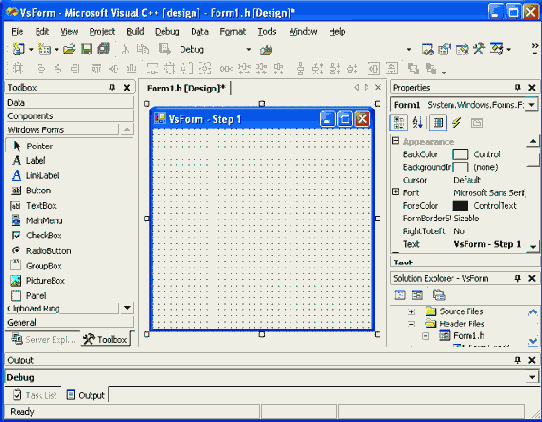Окно конструктора (Design window) и окно кода (Code window)