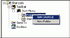 В списке Shortcuts нужно выбрать