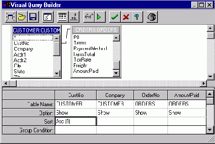 ������ ������������� ���������� TQuery