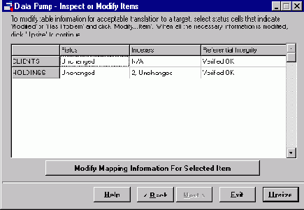 ������� �������������� ������ � ������� Data Migration Wizard
