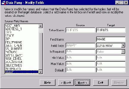 ������� �������������� ������ � ������� Data Migration Wizard