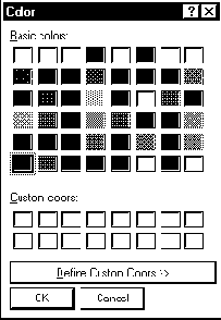 ������ ������ CColorDialog