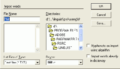 Импорт словаря для редактирования или установки