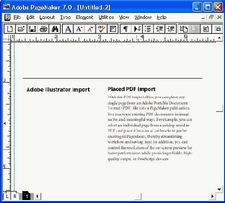 Оформление смещением базовых линий