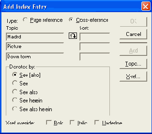 Cross-reference (Перекрестная)