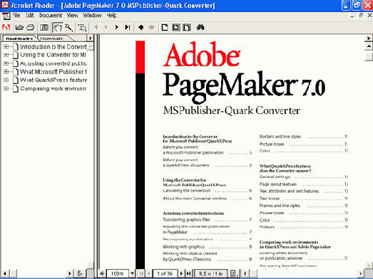 ������� ���������� � ������ PDF