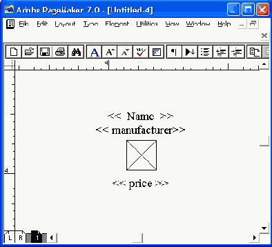 Палитра Data Merge: a — пустая, б — с помещенными полями базы и открытым меню
