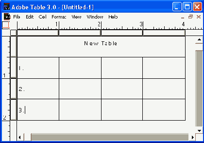 Новая таблица и контекстное меню