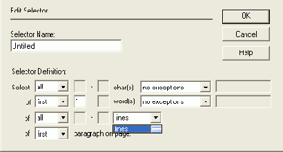 Диалоговое окно выбора варианта колонтитула в дополнении Running Headers & Footers