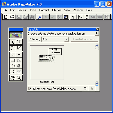 Содержимое палитры шаблонов