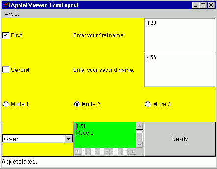 ���� ������ FormLayout