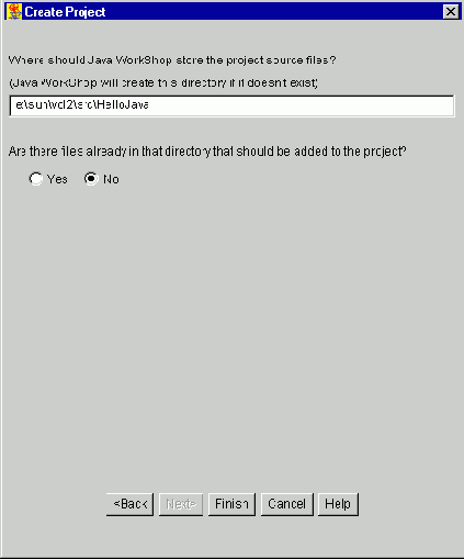 ���������� ������ Create Project