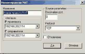 NAT ��� ������������� ���������� ����