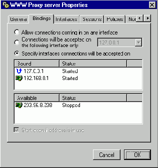 Страничка Bindings