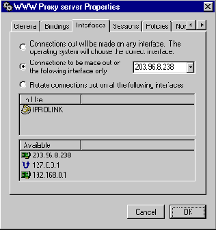 Страничка Interfaces