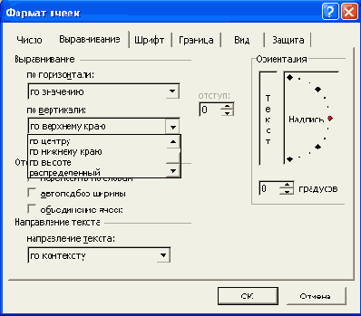 Вертикальное выравнивание