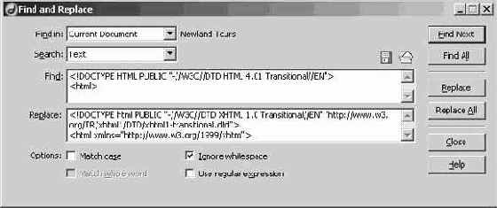 ������������ ���� ��������� �� XHTML