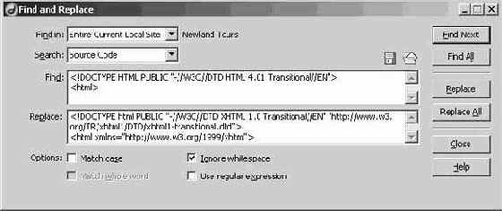 ������������ ���� ��������� �� XHTML