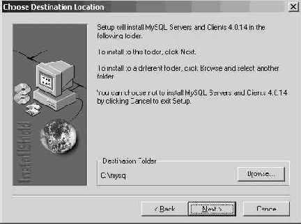��������� � ������ MySQL ��� Windows