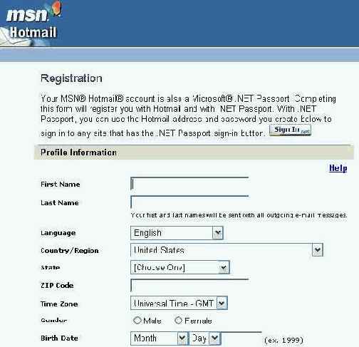 ������ � Hotmail