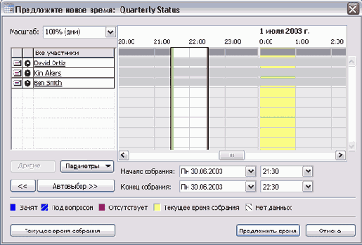 ���������� ���� Propose New Time 
