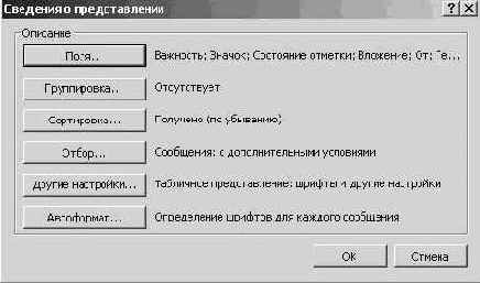 Настройка просмотра сообщений