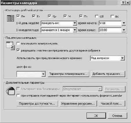 Представления календарей