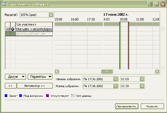 Планирование собраний