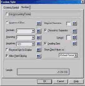 Вкладка «Common» окна «Format Editor»