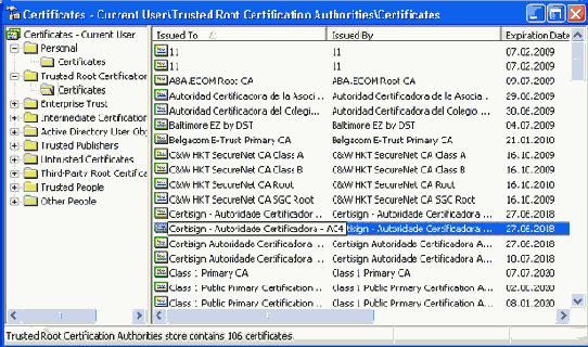 ���� �������� Certificates