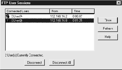 Отключение пользователей
