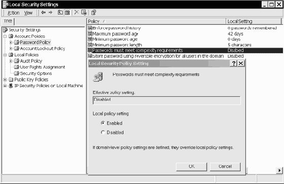 ��������� �������� ������������ � Windows 2000 � Windows XP