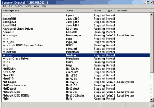 Утилита DumpSec позволяет получить
