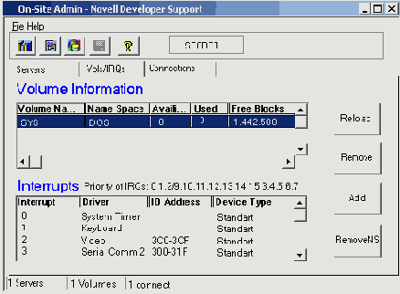 Утилита OnSite Admin позволяет получить информацию о томе