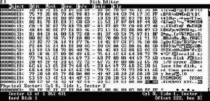 ����� � ������� ��������� DISKEDIT